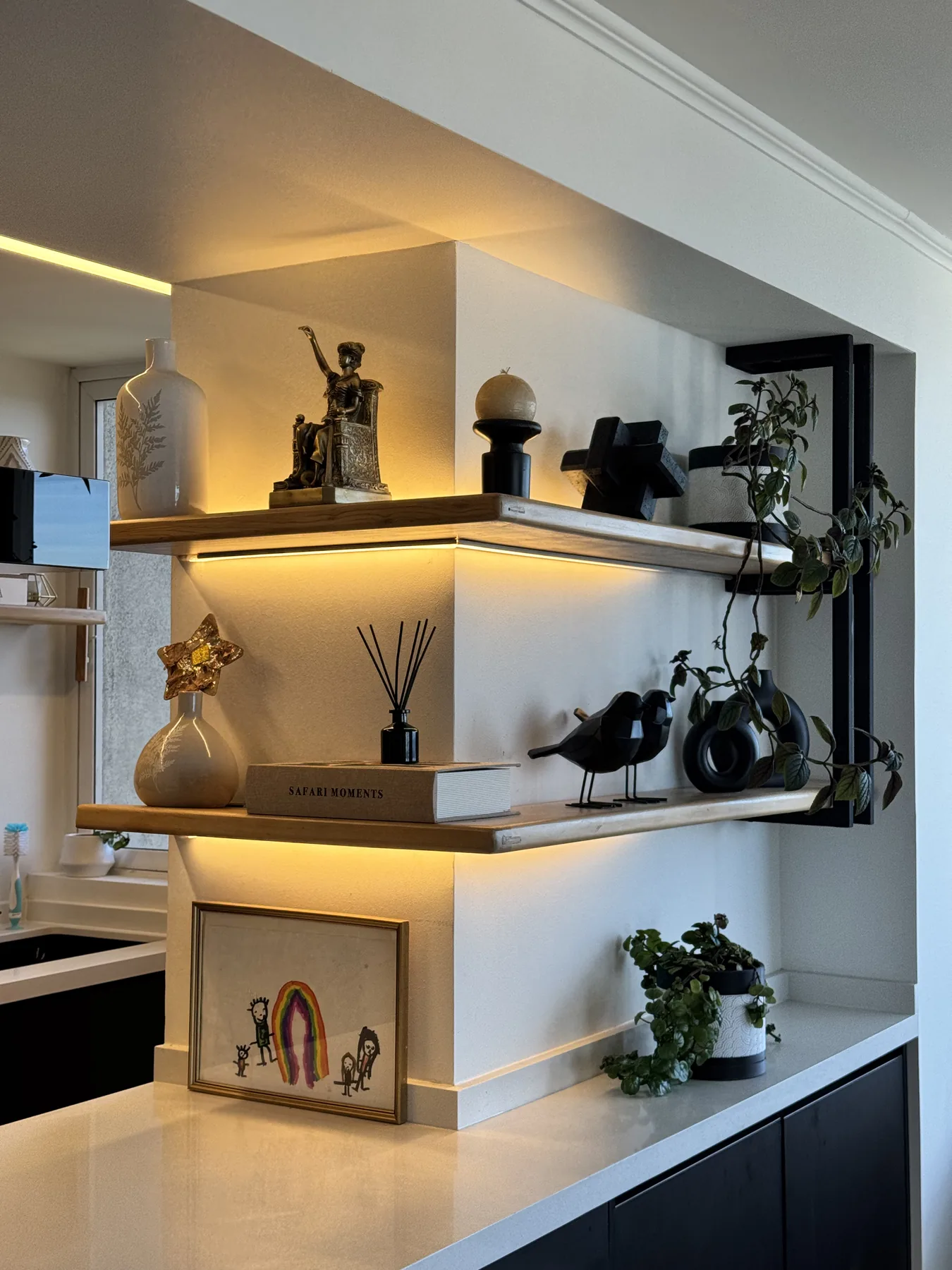 Repisas decorativas de cocina